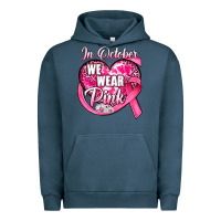 Pigment Midnight Navy in october we wear pink heart Urban Hoodie - JahusDesignShop