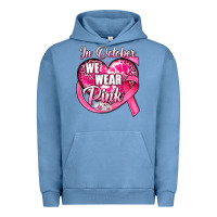 Pigment Pebble Blue in october we wear pink heart Urban Hoodie - JahusDesignShop