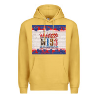 Antique Gold 4th of july little miss America Premium Hoodie - HRA Design Shop