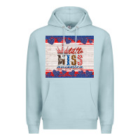 Blue Mist 4th of july little miss America Premium Hoodie - HRA Design Shop
