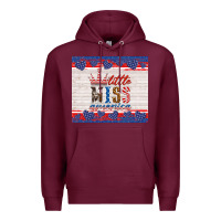Burgundy 4th of july little miss America Premium Hoodie - HRA Design Shop