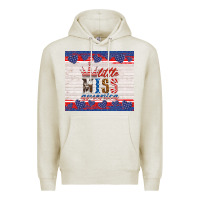 4th Of July Little Miss America Premium Hoodie | Teevron