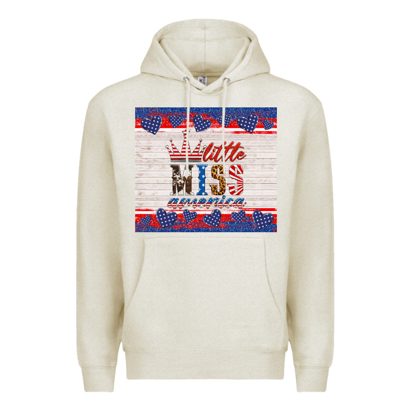 4th Of July Little Miss America Premium Hoodie by HRA Design Shop | Teevron