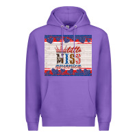 Purple 4th of july little miss America Premium Hoodie - HRA Design Shop
