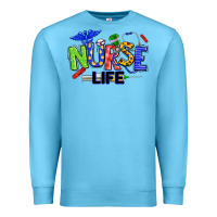 Ocean Blue autism nurse life Premium Sweatshirt - texasbilliewilder