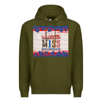Army Green 4th of july little miss America Premium Hoodie - HRA Design Shop