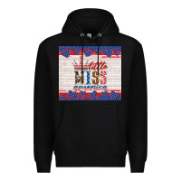 Black 4th of july little miss America Premium Hoodie - HRA Design Shop