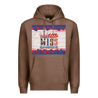 Chestnut 4th of july little miss America Premium Hoodie - HRA Design Shop