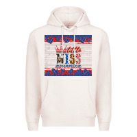 Pale Pink 4th of july little miss America Premium Hoodie - HRA Design Shop