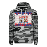 Slate Camo 4th of july little miss America Premium Hoodie - HRA Design Shop