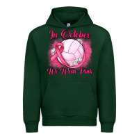 Forest Green in october we wear pink breast cancer valleybal Urban Hoodie - JahusDesignShop