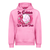 Fuchsia Pink in october we wear pink breast cancer valleybal Urban Hoodie - JahusDesignShop