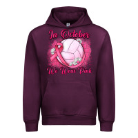 Mauve Wine in october we wear pink breast cancer valleybal Urban Hoodie - JahusDesignShop