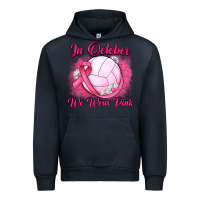 Navy in october we wear pink breast cancer valleybal Urban Hoodie - JahusDesignShop