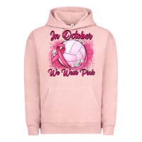 Pigment Salmon in october we wear pink breast cancer valleybal Urban Hoodie - JahusDesignShop