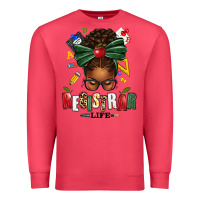 Cardinal registrar life afro messy bun Premium Sweatshirt - texasbilliewilder
