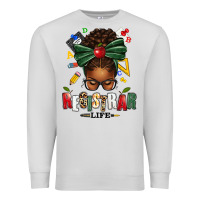Dove Grey registrar life afro messy bun Premium Sweatshirt - texasbilliewilder