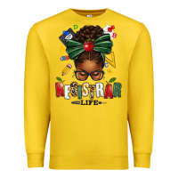 Lemon registrar life afro messy bun Premium Sweatshirt - texasbilliewilder