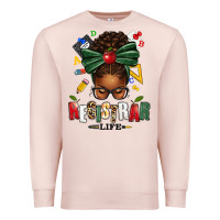 Pale Pink registrar life afro messy bun Premium Sweatshirt - texasbilliewilder