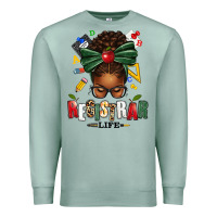 Seafoam registrar life afro messy bun Premium Sweatshirt - texasbilliewilder