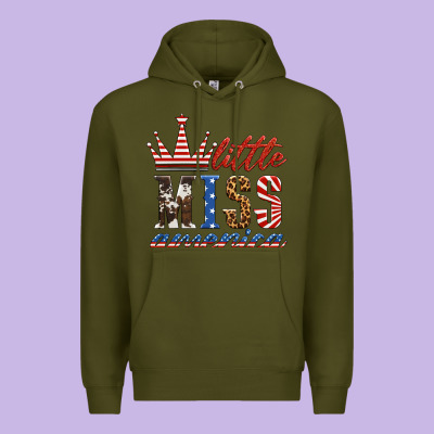 Little Miss America Premium Hoodie Designed By Hra Design Shop