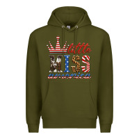 Army Green little miss america Premium Hoodie - HRA Design Shop