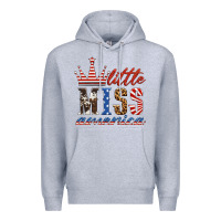 Heather Grey little miss america Premium Hoodie - HRA Design Shop