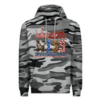 Slate Camo little miss america Premium Hoodie - HRA Design Shop