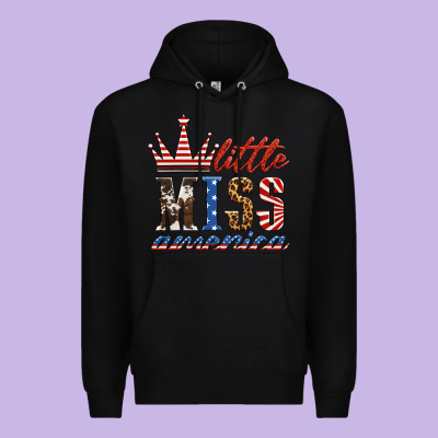 Little Miss America Premium Hoodie Designed By Hra Design Shop