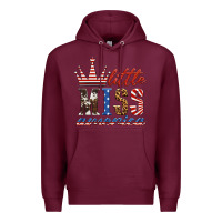 Burgundy little miss america Premium Hoodie - HRA Design Shop
