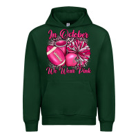 Forest Green in october we wear pink cheer with football breast Urban Hoodie - JahusDesignShop