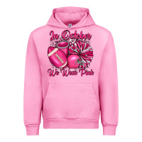 In October We Wear Pink Cheer With Football Breast Urban Hoodie | Teevron