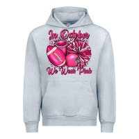 Heather Grey in october we wear pink cheer with football breast Urban Hoodie - JahusDesignShop