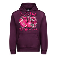 Mauve Wine in october we wear pink cheer with football breast Urban Hoodie - JahusDesignShop
