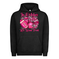 Pigment Black in october we wear pink cheer with football breast Urban Hoodie - JahusDesignShop
