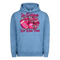 Pigment Pebble Blue in october we wear pink cheer with football breast Urban Hoodie - JahusDesignShop