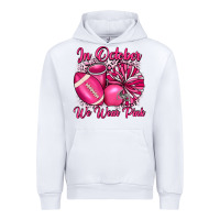 White in october we wear pink cheer with football breast Urban Hoodie - JahusDesignShop