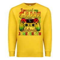 Lemon I paused my game celebrate Juneteenth Premium Sweatshirt - texasbilliewilder