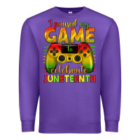 Purple I paused my game celebrate Juneteenth Premium Sweatshirt - texasbilliewilder