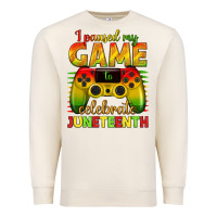 Sandshell I paused my game celebrate Juneteenth Premium Sweatshirt - texasbilliewilder
