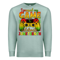 Seafoam I paused my game celebrate Juneteenth Premium Sweatshirt - texasbilliewilder