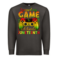 Smoke I paused my game celebrate Juneteenth Premium Sweatshirt - texasbilliewilder