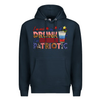 Navy i'm not drunk i'm patriotic Premium Hoodie - HRA Design Shop
