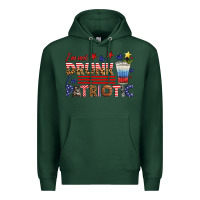 Sports Green i'm not drunk i'm patriotic Premium Hoodie - HRA Design Shop