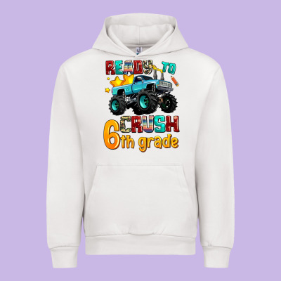 Ready To School Crush 6th Grade Urban Hoodie Designed By Adodesignshop