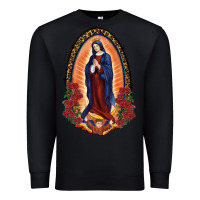 Black Our Lady Of Guadalupe Premium Sweatshirt - RanaPortraitStore