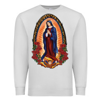 Dove Grey Our Lady Of Guadalupe Premium Sweatshirt - RanaPortraitStore