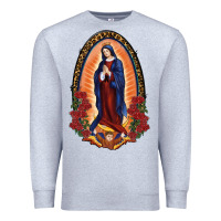 Heather Grey Our Lady Of Guadalupe Premium Sweatshirt - RanaPortraitStore