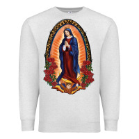 Oatmeal Heather Our Lady Of Guadalupe Premium Sweatshirt - RanaPortraitStore