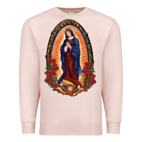 Pale Pink Our Lady Of Guadalupe Premium Sweatshirt - RanaPortraitStore